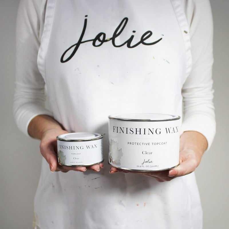 Jolie Finishing Wax - Protective topcoat Paint - Use on interior furniture, cabinets, walls, home decor and accessories - Odor-Free, Non-Hazardous - Clear - 120 ml - Image 3