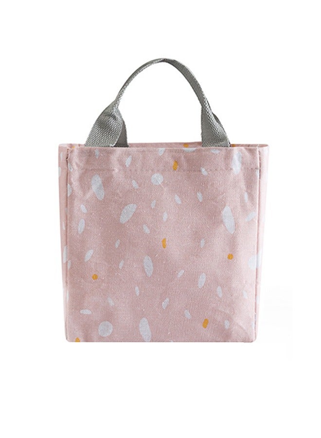 5L Oxford Cloth Insulated Lunch Drawstring Opening Tote Bag, Reusable Waterproof Aluminum Foil Lining BPA Free Leakproof Meal Sack, Large Capacity Food Storage Bag (Pink) - Image 1