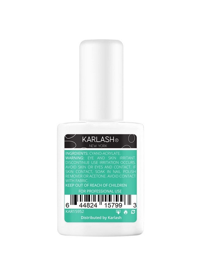 Karlash Super Strong Brush On Nail Glue For Acrylic Nails And Press On Nails Nail Bond Nail Glue Adhesive Perfect For False Acrylic Nail Art Glitter Gems White Clear Tip (1 Piece) - Image 2