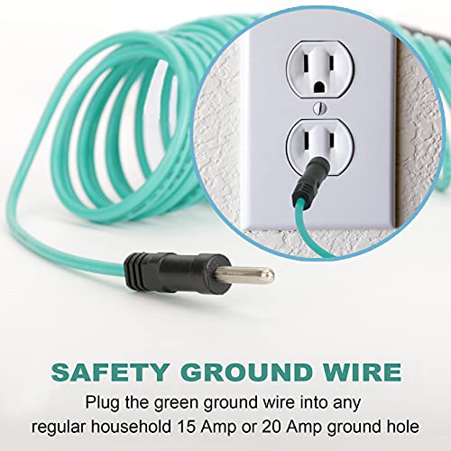 CircleCord Dryer Adapter 4 Prong to 3 Prong, 4P Newer to 3P Older House, Convert Cord NEMA 10-30P Plug to 14-30R Receptacle, 10 AWG STW 1.5FT With Safety Ground Wire, ETL Listed - Image 5