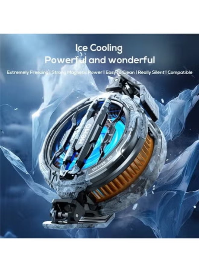 Memo Mobile Phone Cooler for Game Fan PUBG, Designed iPhone 12/13 Series, Live Streaming and Vlog, Semiconductor Heatsink Without Noise iOS Android, ipad Tablet - Image 1