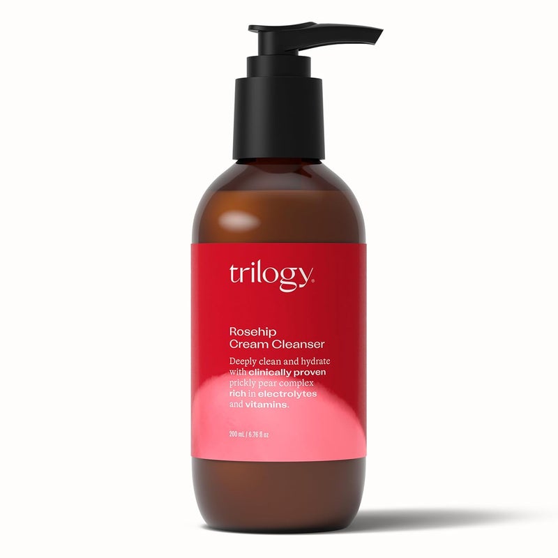 Trilogy Rosehip Cream Cleanser Hydrating Facial Cleanser with Prickly Pear Complex 676 fl oz