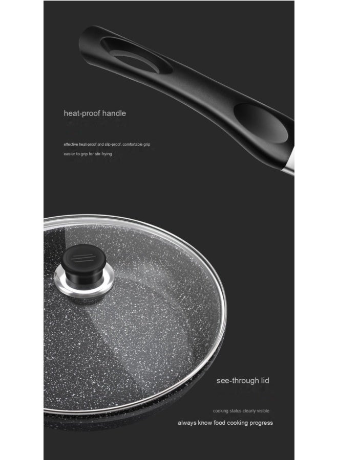 NeeMee Non-stick stone frying pan, home-use flat-bottom pan, compatible with all stoves, pancake pan, potsticker pan, flat pan - Image 4