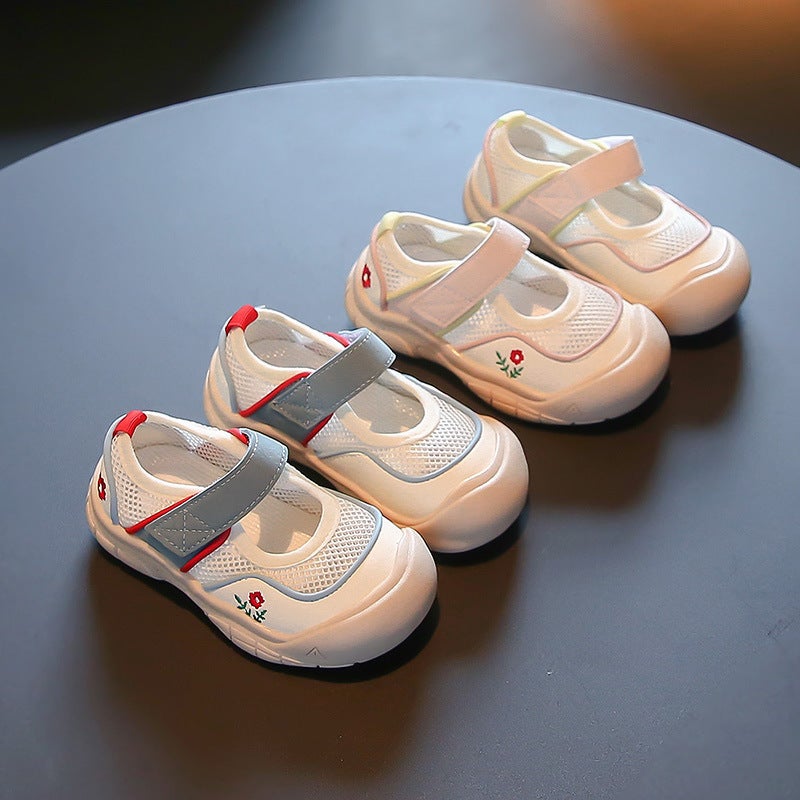 2024 Spring And Sneaker Girls Thin Mesh Shoes Girls Indoor Casual Toddler Shoes Children'S Sandals - Image 2