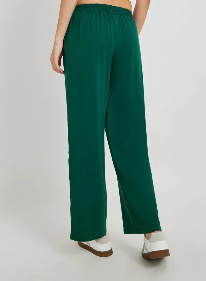 Take Two Take Two Women Green Typography Print Loose Fit Joggers