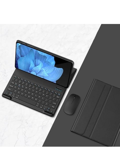 Arabic & English Keyboard Case Compatible with Honor Pad X8 10.1", Ultra Slim Case with Detachable Wireless Bluetooth Keyboard and Mouse