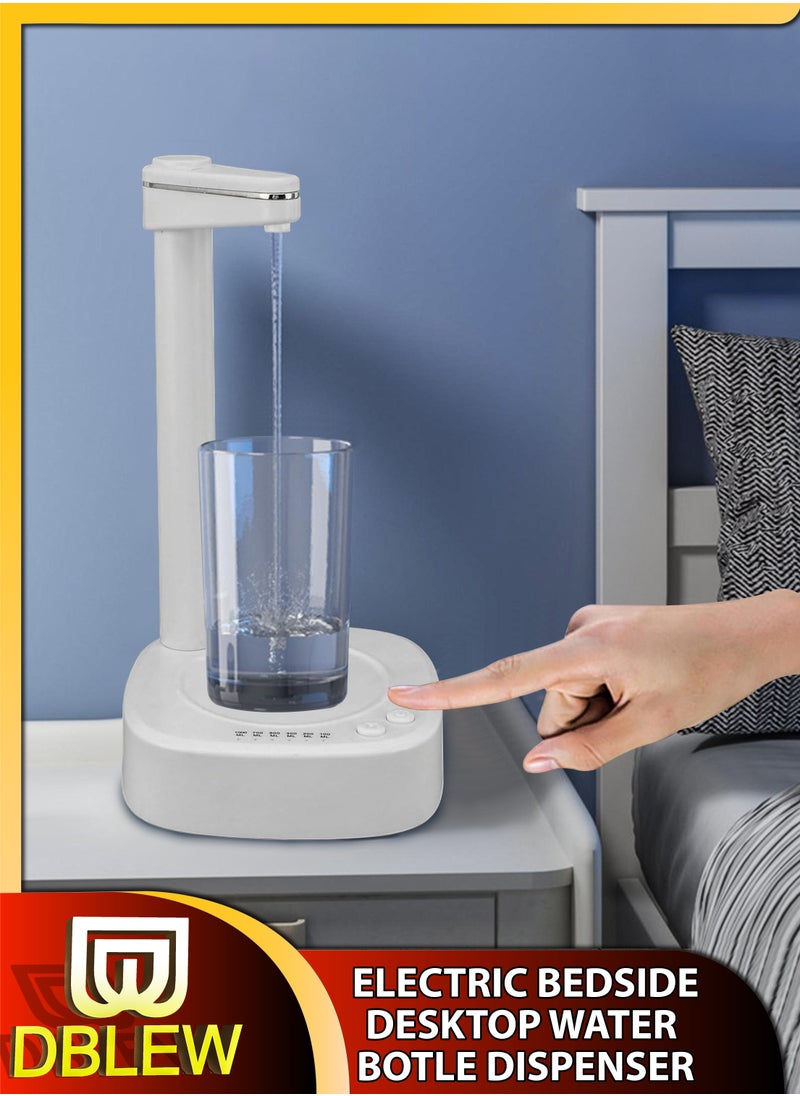 DBLEW Electric Desktop Water Bottle Dispenser Pump One Button Operation Universal 1800mAh USB Rechargeable Portable Bedside Automatic Tabletop Hydration Machine Hydration for Home Kitchen Office Camping  - Image 1