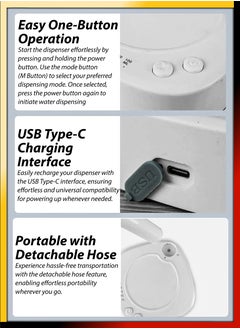 DBLEW Electric Desktop Water Bottle Dispenser Pump One Button Operation Universal 1800mAh USB Rechargeable Portable Bedside Automatic Tabletop Hydration Machine Hydration for Home Kitchen Office Camping  - Image 2