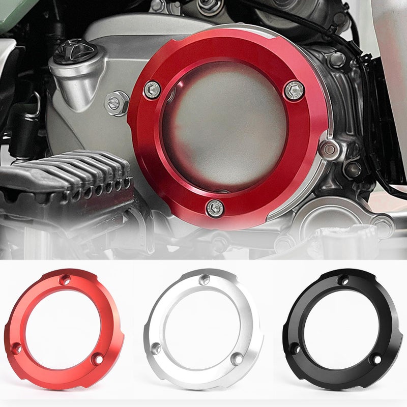 WOOGA Motorcycle Left Engine Stator Slider Ring Cover Guard falling Protector for Honda Monkey125 Super Cub C125 Hunter Cub CT125 Trial 125 Monkey125 Grom 125 Accessories Red