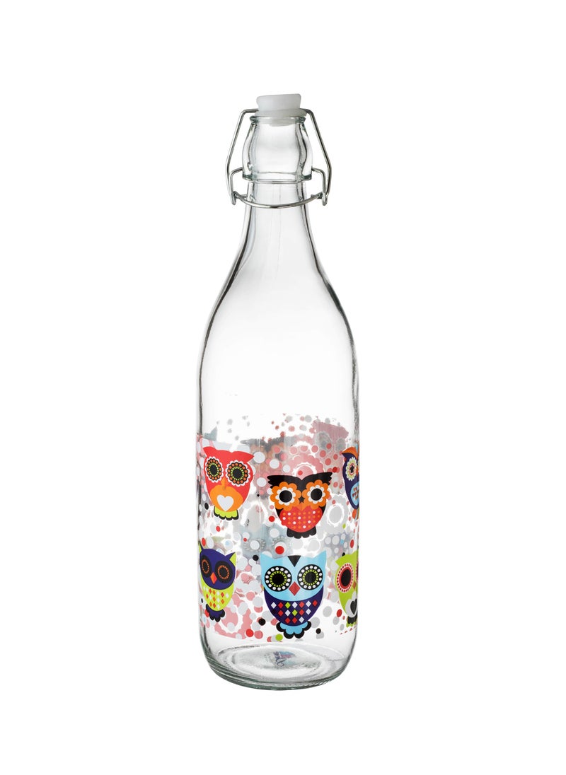 Dania - Glass bottle with lid for oil and vinegar, multi-purpose, with various designs and engravings - Image 1