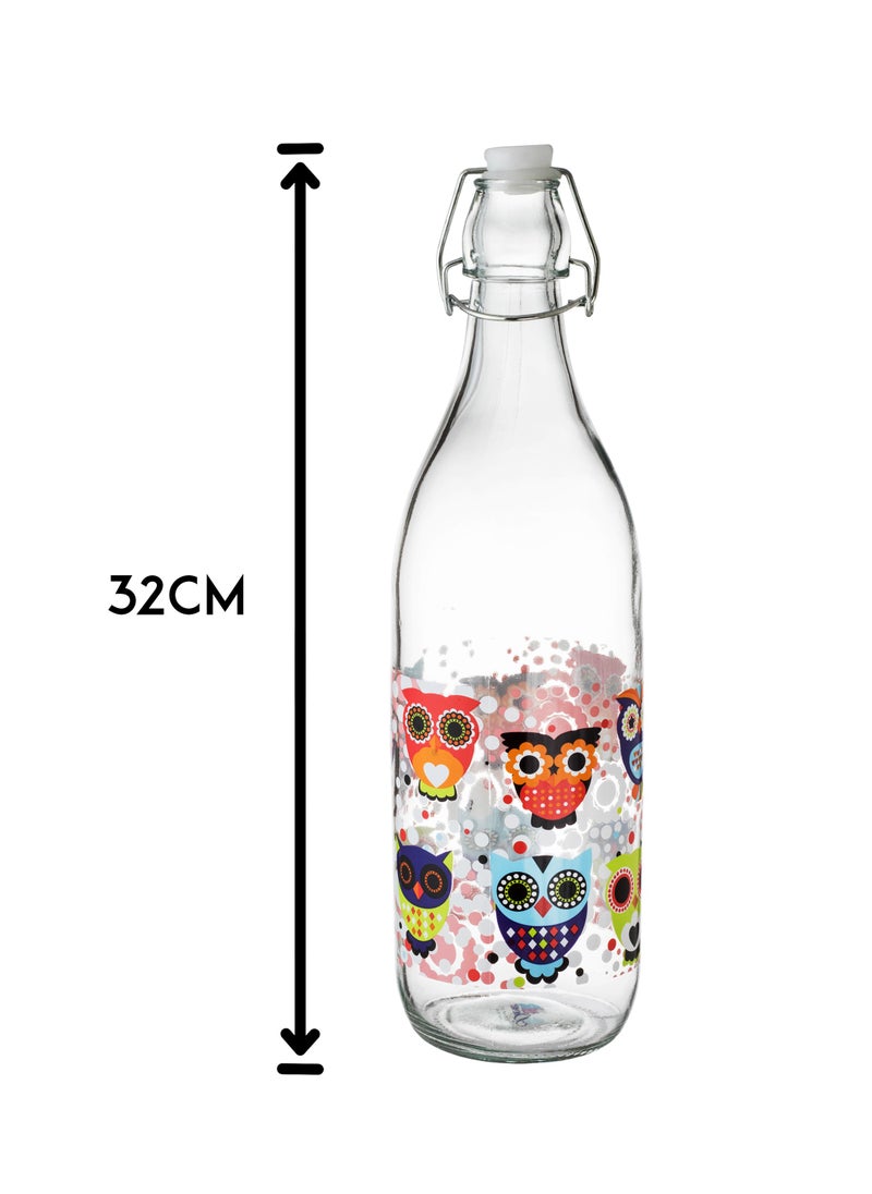 Dania - Glass bottle with lid for oil and vinegar, multi-purpose, with various designs and engravings - Image 1