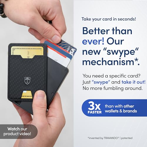 TRAVANDO Swype Slim Wallet for Men Metal RFID Blocking Mens Wallet Card Case (Without AirTag* Pocket) - Image 3