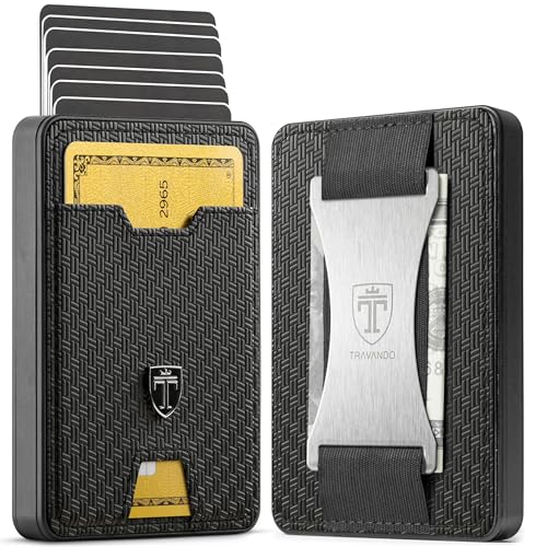 TRAVANDO Swype Slim Wallet for Men Metal RFID Blocking Mens Wallet Card Case (Without AirTag* Pocket) - Image 1