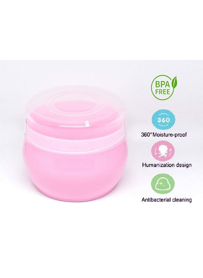 The Little Lookers - Portable Baby Skin Care Baby Powder Puff With Box Holder Container For New Born And Kids For Baby Face And Body (Pink) - Image 1