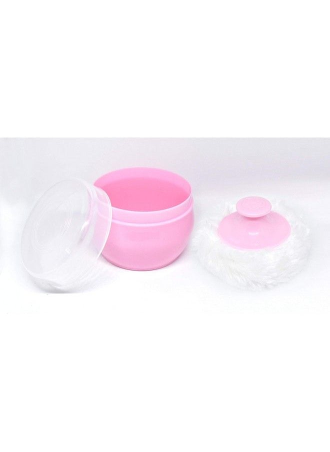 The Little Lookers - Portable Baby Skin Care Baby Powder Puff With Box Holder Container For New Born And Kids For Baby Face And Body (Pink) - Image 1
