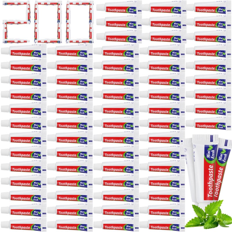 Dimsile Mini Toothpaste Bulk Regular Clean Mint Toothpaste for Bad Breath Helps Freshens Breath Whitens Teeth Travel Size 018oz for Home Hotel Office School Camping - Image 3