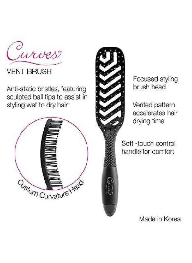 Cricket Curves Vent Hair Brush For Blow Drying And Styling Antistatic Nylon Bristle Hairbrush For Long Short Thick Thin Curly Straight Wavy All Hair Type  - Image 5