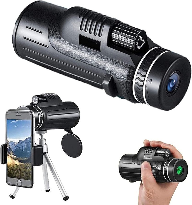 40x60 High Powered HD Monocular Telescope with Phone Holder Tripod for Stargazing Mobile Photography - Image 2