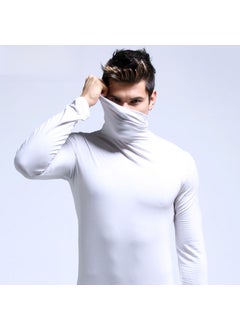 Generic Mens Thermal High Collar Slim Long Sleeve Top Black  - Image 3