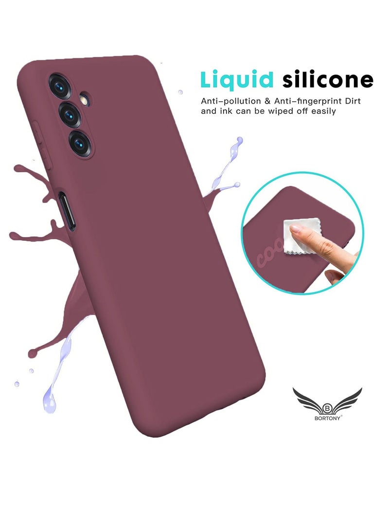 بورتوني جراب Galaxy A14 من السيليكون السائل المقاوم للصدمات غطاء ناعم رفيع مع بطانة داخلية من الألياف الدقيقة الناعمة متوافق مع Samsung Galaxy A14 4G / 5G - Image 4