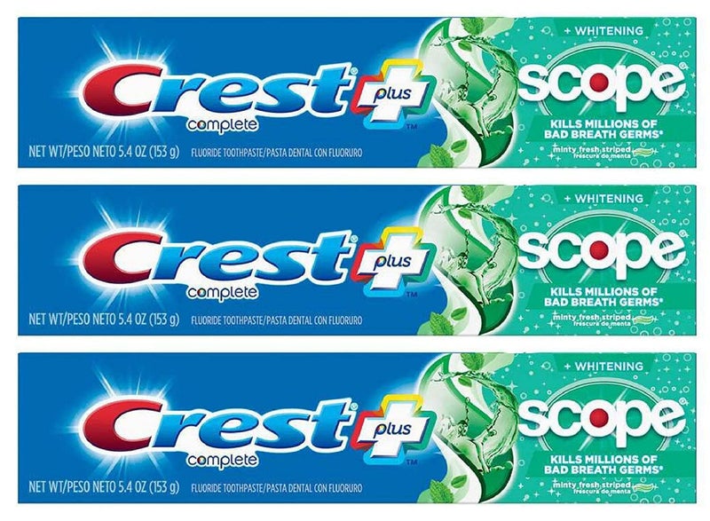 Crest Toothpaste Plus Scope Whitening Minty Fresh (Pack of 3) - Image 1