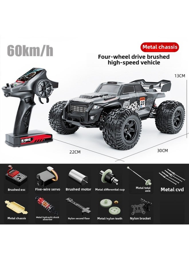 Hot-selling Duang RC Remote Control Off-road Adult Four-wheel Drive Climbing High-horsepower Brushless High-speed Bigfoot Car Metal Bottom-Color:Black With Brush-Proportion:1:16 - Image 2