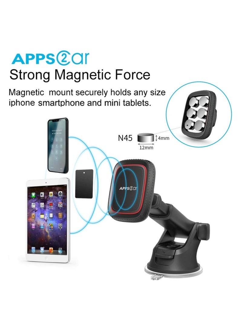 ELTRAZONE Magnetic Strength Suction Cup Car Phone Mount Holder with Adjustable Telescopic Arm - Image 3