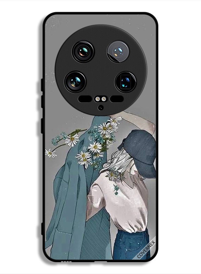 Covernex Xiaomi 14 Ultra Protective Case Cover Cap Girl Wearing Coat Art - Image 1