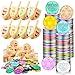 Realspring Hanukkah Gift Set of 200 pcs Hanukkah Coins and 10 pcs Wooden Hanukkah Dreidels Hanukkah Gelt Coins Treasure Hunt Coins Treasure Hunt Game Toy Hanukkah Party Supplies Multicolor - Image 2