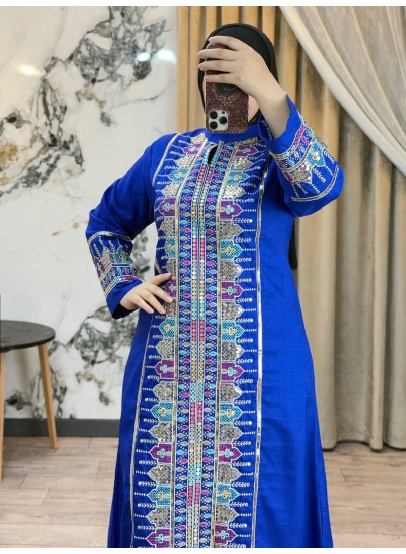 عباية كتان مستورد شيك – تصميم واسع أنيق | مقاس(1) حتى 85 كجم | خامة خفيفة ومريحة للصيف - Image 2