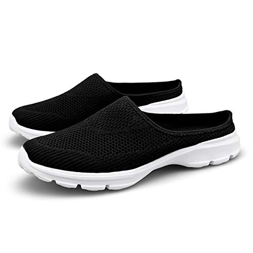 ChicWind Womens Slip-on Sneaker House Slippers Closed Toe Lightweight Mule Shoes Black 6.5 - Image 3