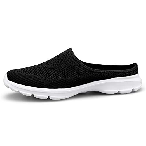 ChicWind Womens Slip-on Sneaker House Slippers Closed Toe Lightweight Mule Shoes Black 6.5 - Image 2