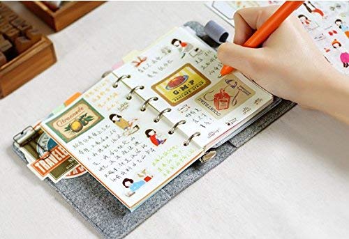 Harphia A7 Planner Inserts, Binder Refills for 6 Ring Spiral Notebook, Mini Blank Paper,6 Holes,for Portable planner, 45sheets/90 pages, 4.84 x 3.23'', Harphia - Image 3