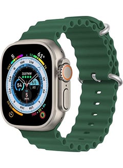 SHOPI Newest Silicone Ocean Watch Band For Apple Watch Series 8 7 6 5 4 3 2 1 SE Compatible With Apple Watch Band 42mm 44mm 45mm 49mm Replacement Women Mens, Sport  slides Strap for iWatch Ultra  - Image 4