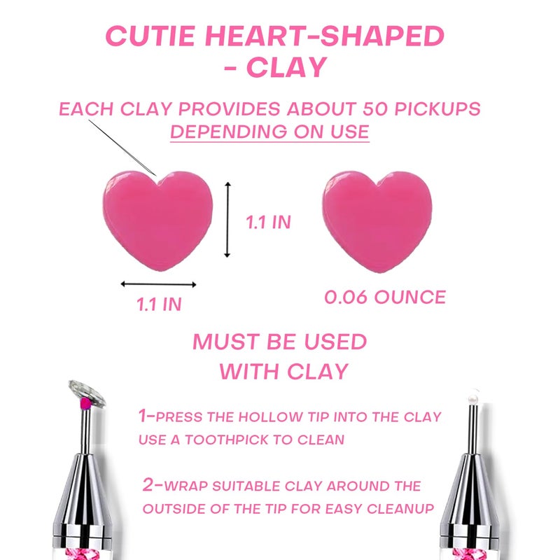 Yaoociy Pink Rhinestone Picker Tool Set - 2 Pcs Dual-Head Wax Pens with 2 Wax Tips and 2 Pink Tweezers, Wax Pencil for Rhinestones, Crystal Diamond Pickup Tool for Nail Art, Gem and Crystal Application Kit - Image 5