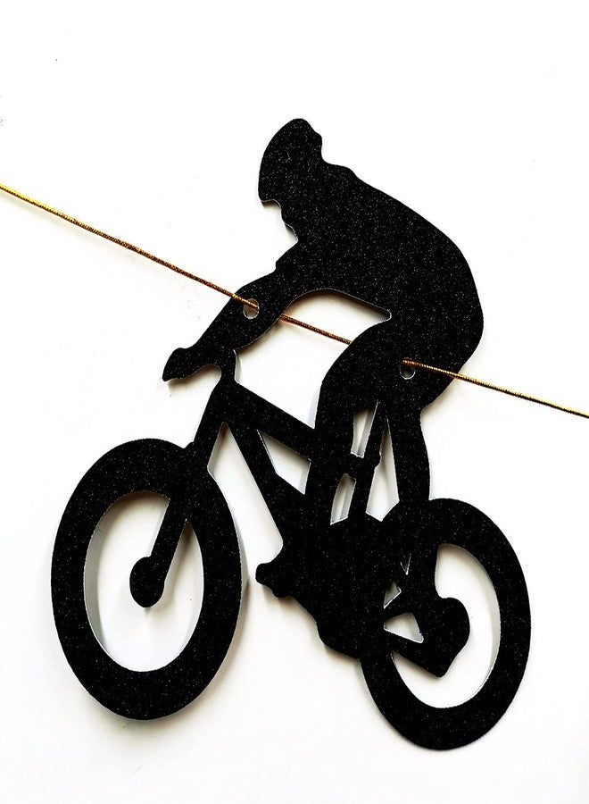 Paity Black Bicycle Sports Theme Garland for Birthday, Bachelorette Party Decorations - Image 4