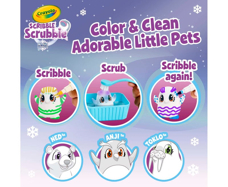 Crayola Scribble Scrubbie Pets Arctic Snow Explorer, Color & Wash Creative Toy, Gift for Kids, Age 3, 4, 5, 6 - Image 5