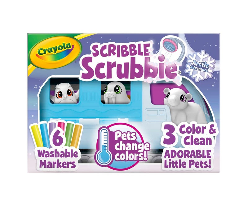 Crayola Scribble Scrubbie Pets Arctic Snow Explorer, Color & Wash Creative Toy, Gift for Kids, Age 3, 4, 5, 6 - Image 1