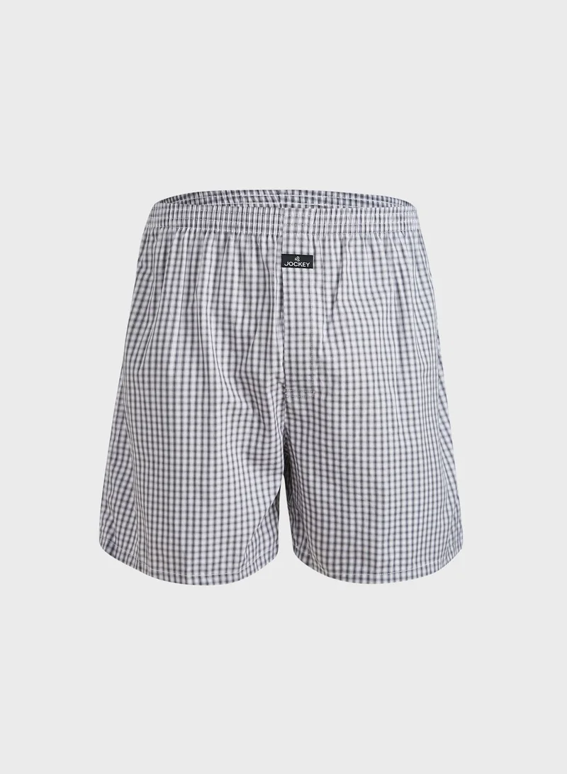 JOCKEY 2 Pack Checked Boxer