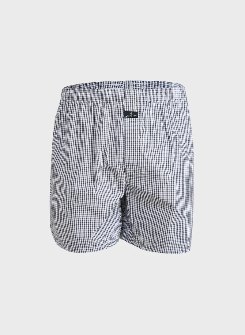JOCKEY 2 Pack Checked Boxer