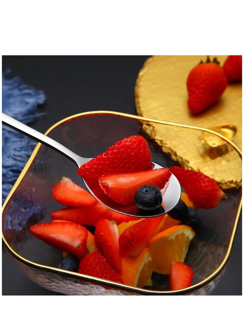 Stainless Steel Coffee Spoon 12PCS Long Handle Ice Cream Spoon Cocktail Stirring Spoons for Sugar Dessert(Silver) (12PCS) - Image 3