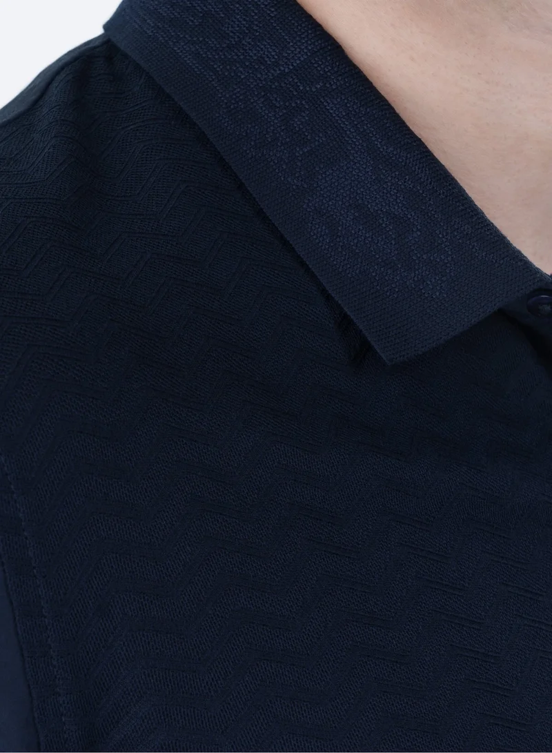 Theodore The Jacquard Hybrid Polo Shirt