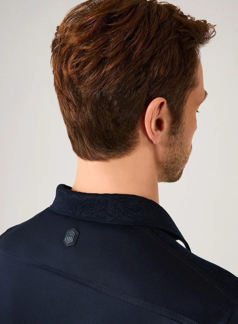 Theodore  The Jacquard Hybrid Polo Shirt for Men | Best Price UAE
