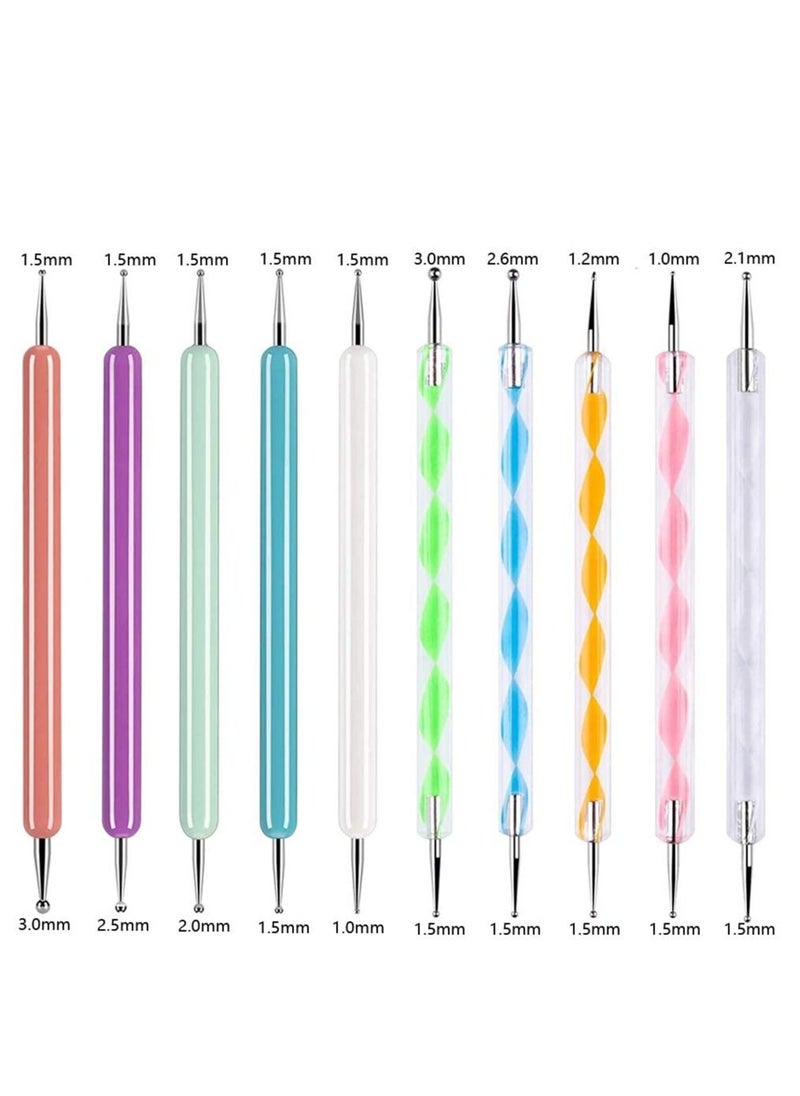 KASTWAVE 10Pcs Dotting Tools Set for Nail Art Embossing Stylus for Painting Rocks Mandalas Art Dot Tools Durable  - Image 2