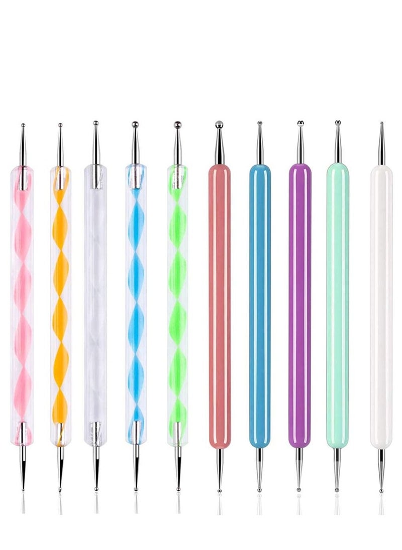 KASTWAVE 10Pcs Dotting Tools Set for Nail Art Embossing Stylus for Painting Rocks Mandalas Art Dot Tools Durable  - Image 1