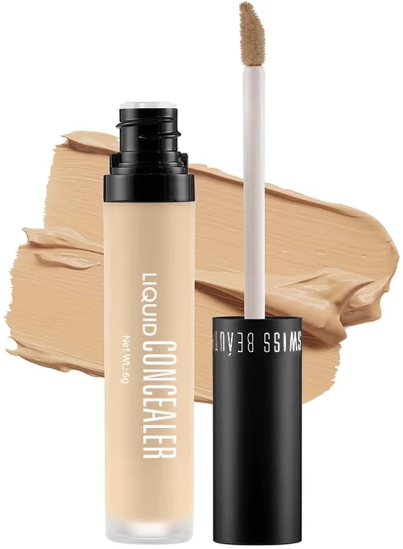Swiss Beauty Swiss Beauty Liquid Light Weight Concealer With Full Coverage |Easily Blendable Concealer For Face Makeup With Matte Finish | Shade- Sand-Sable, 6g