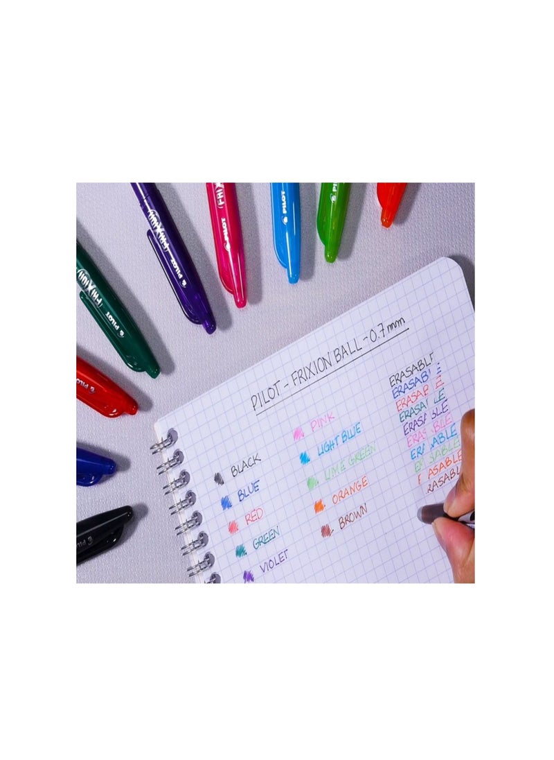 PILOT 3-Piece Frixion Erasable Ball Pen 0.7mm Tip Red Ink  - Image 3