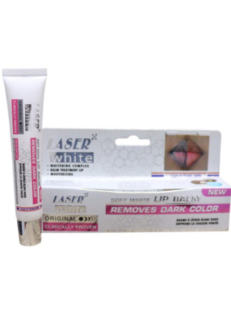 LASER WHITE - Soft White Lip Balm Removes Dark Color 20 g - Image 1