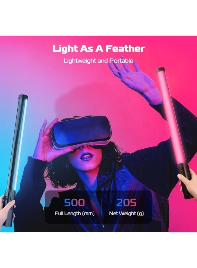 يولانزي عصا إضاءة Ulanzi VL119 LED RGB بقوة 10 وات، عصا فيديو 360 درجة RGB للتصوير الفوتوغرافي، مصباح أنبوبي مدمج قابل لإعادة الشحن بقوة 2600 مللي أمبير/ساعة، إضاءة كاميرا قابلة للتعتيم بدرجة حرارة 2500-9000 كلفن مع شاشة LCD - Image 4