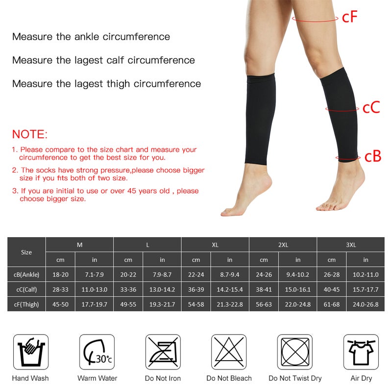 1 Pair Socks Men Women 20-30mmHg Stockings Sleeves for Varicose Vein Swelling - Image 5